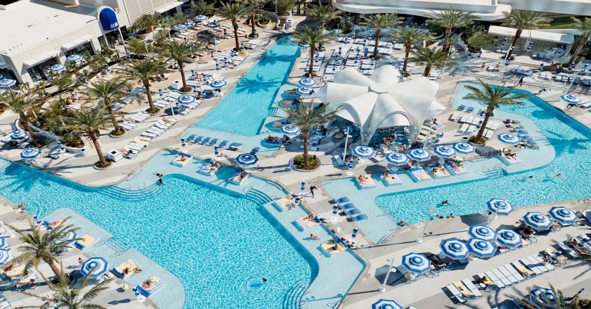 Fontainebleau Las Vegas Pools Overhead View