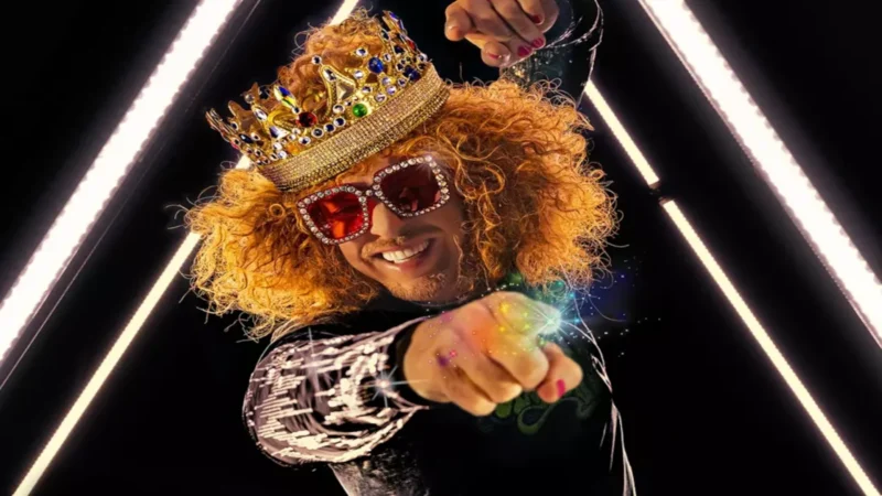 Carrot Top performing his high-energy prop comedy show at Luxor Las Vegas