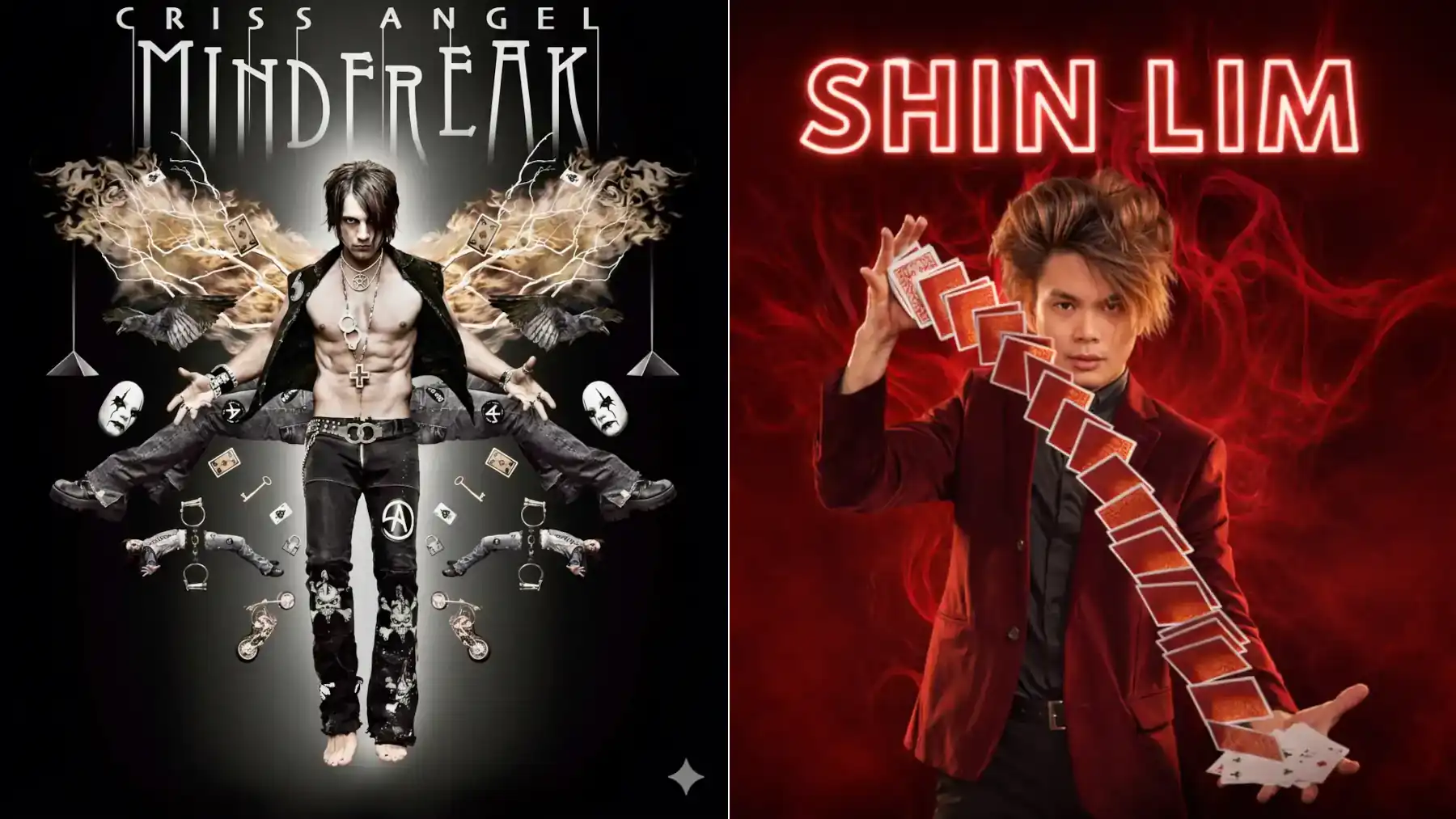 Criss Angel vs Shin Lim Las Vegas magic show comparison