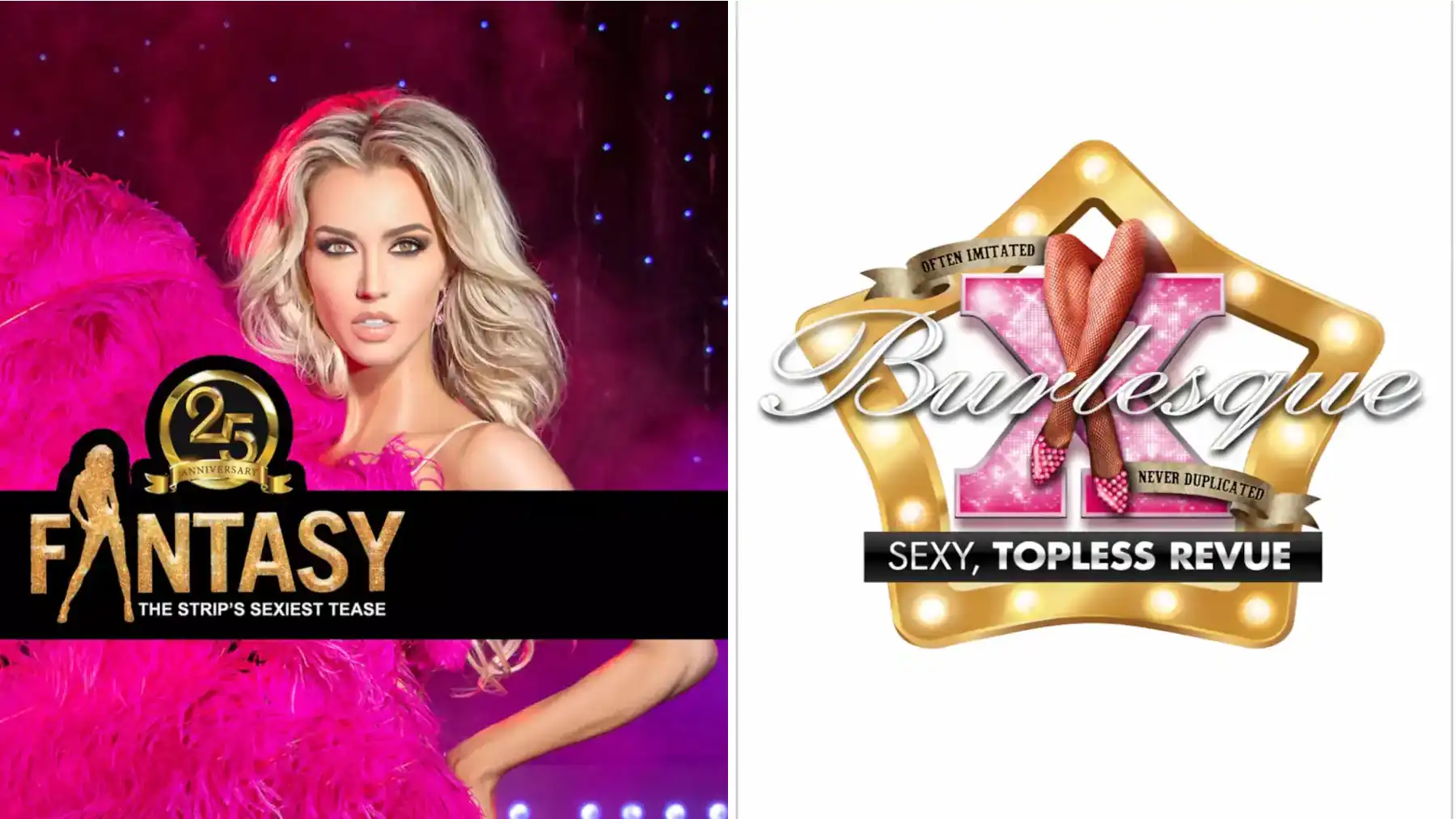 Fantasy vs X Burlesque Las Vegas adult show comparison