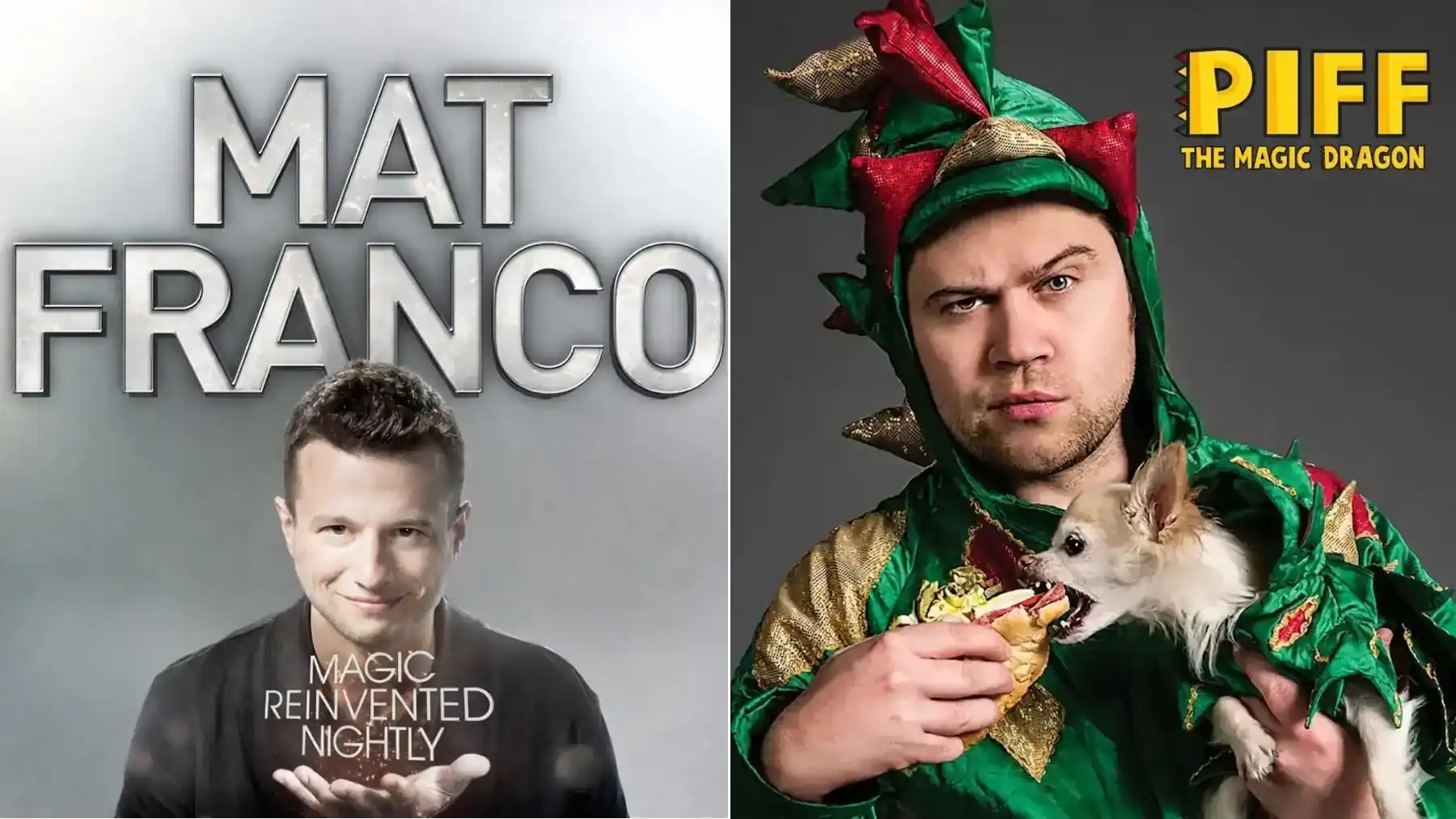 Mat Franco vs Piff the Magic Dragon Las Vegas magic show comparison