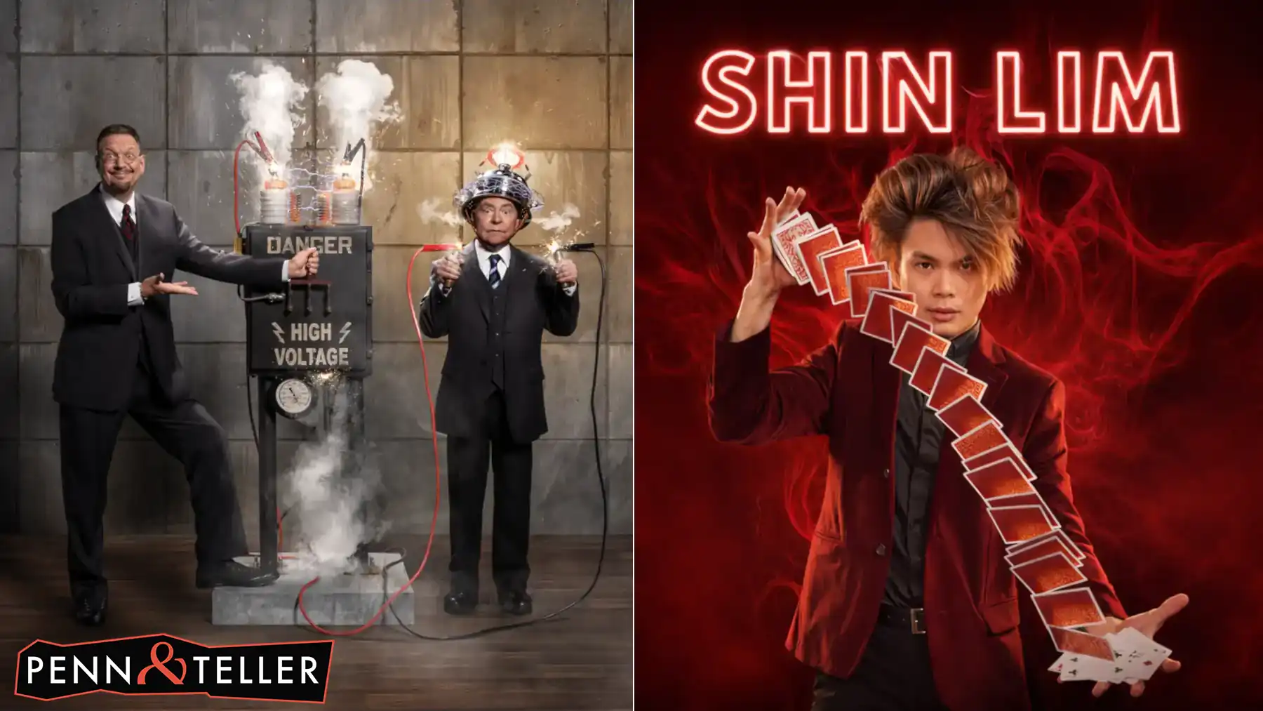 Penn and Teller vs Shin Lim Las Vegas magic show comparison