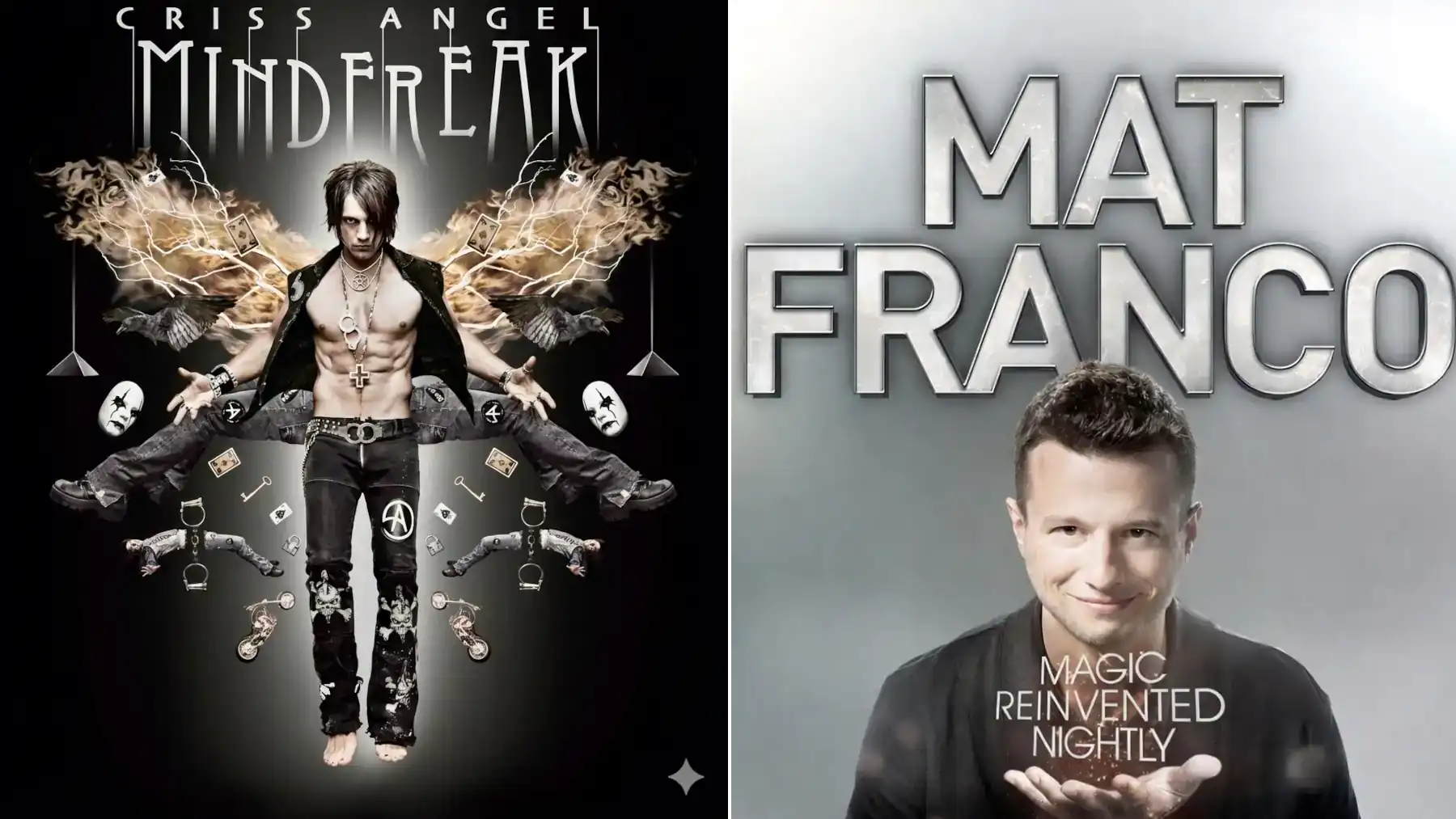 Criss Angel vs Mat Franco Las Vegas magic show comparison