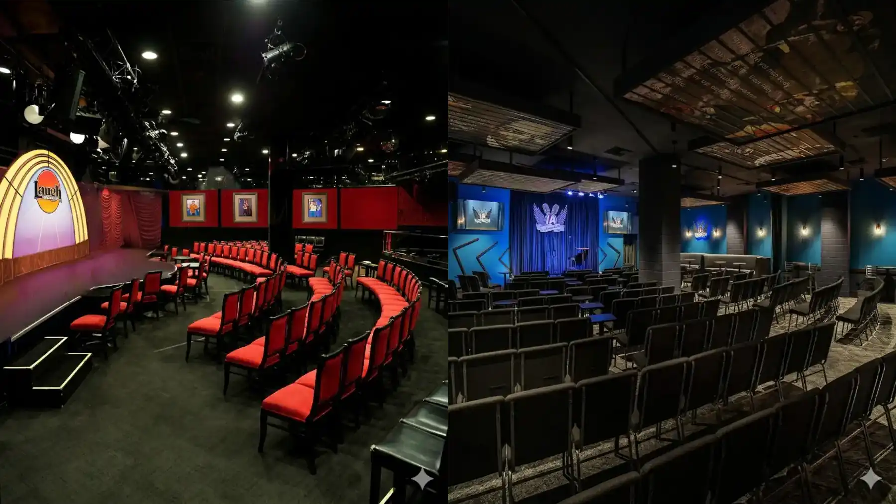 Laugh Factory and L.A. Comedy Club side by side for a Las Vegas comedy club comparison