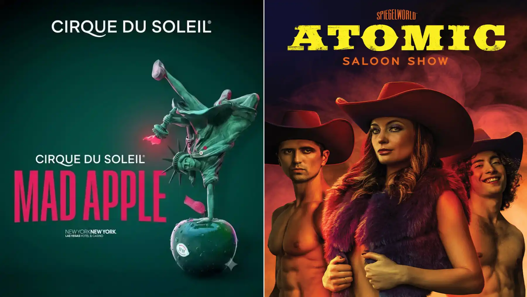 Mad Apple vs Atomic Saloon Show Las Vegas comparison