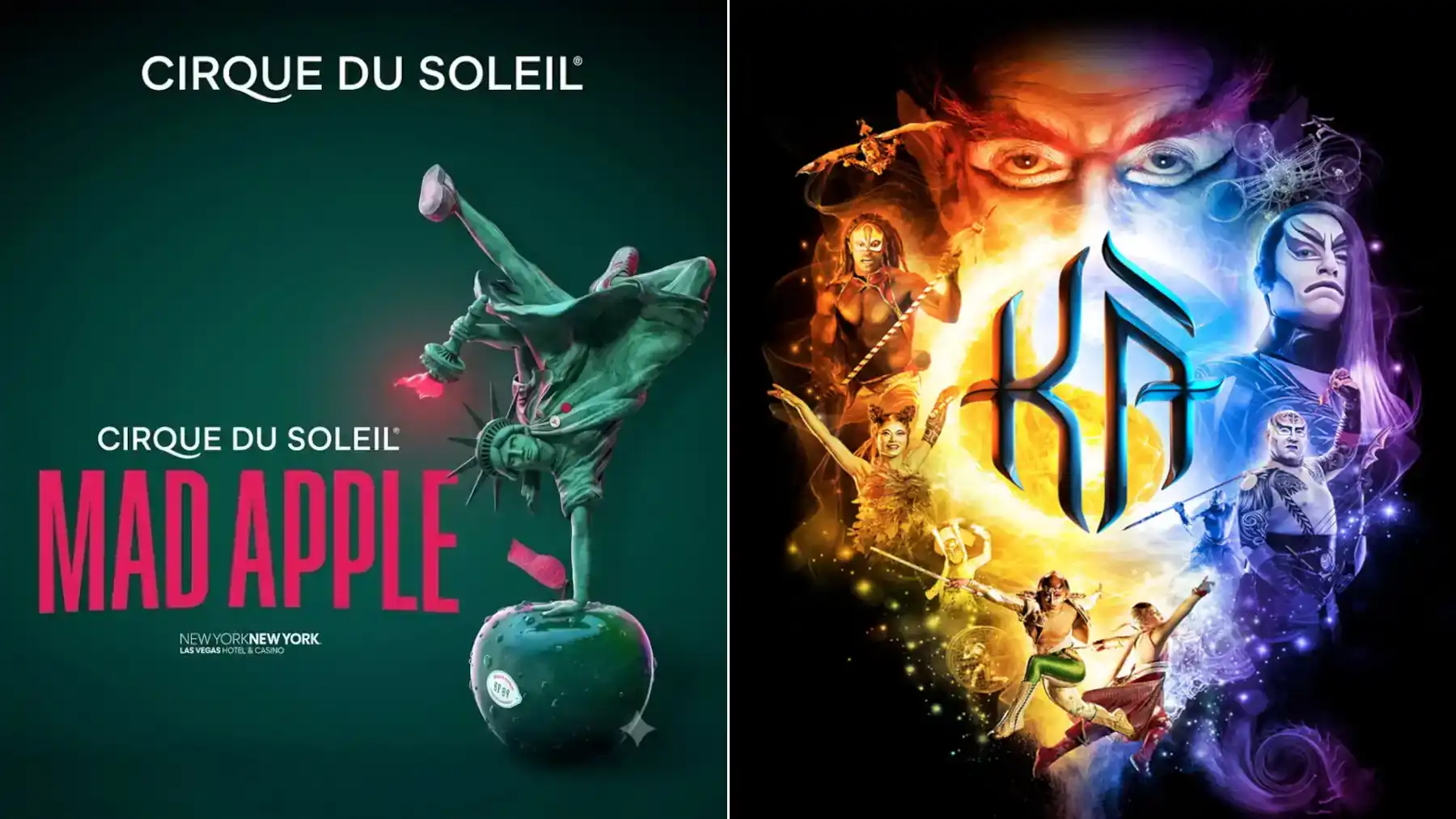 Mad Apple vs KÀ by Cirque du Soleil Las Vegas show comparison
