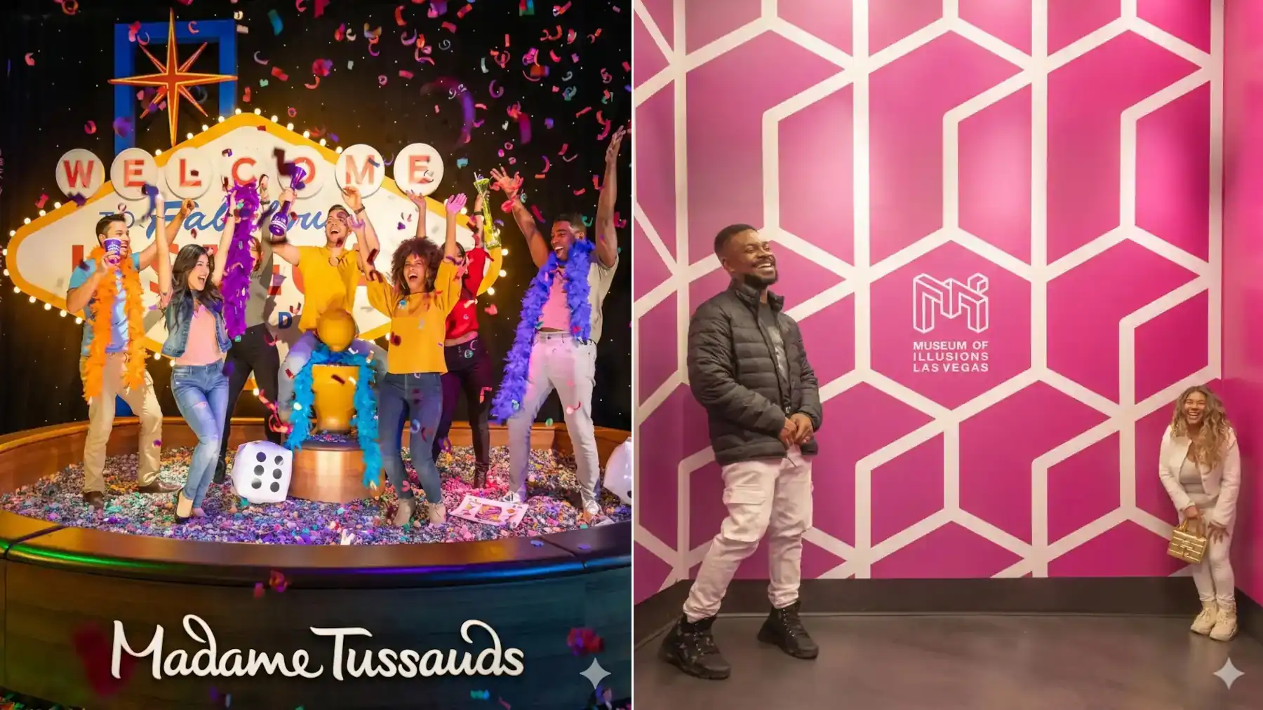 Madame Tussauds vs Museum of Illusions Las Vegas attraction comparison