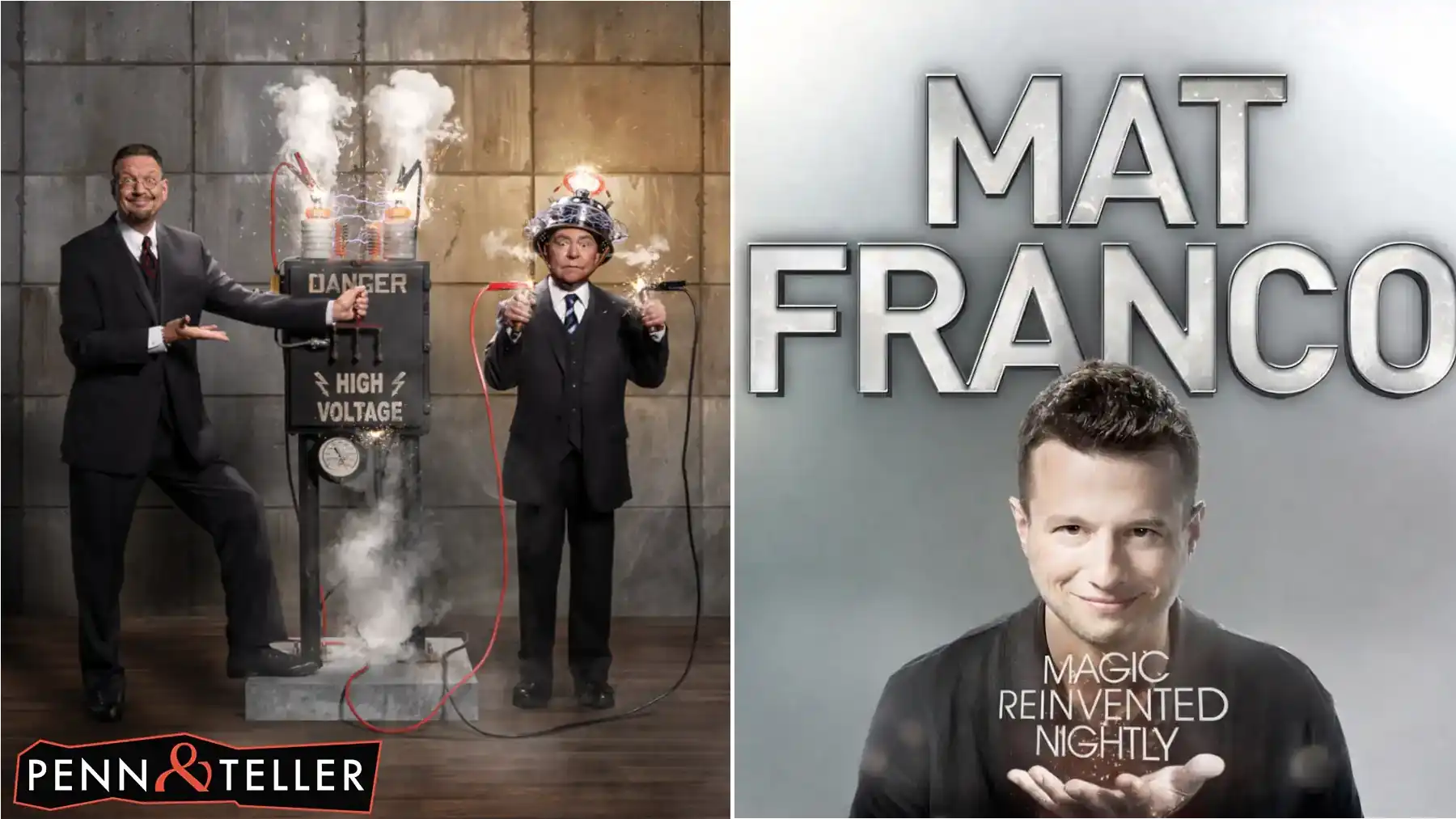 Penn & Teller vs Mat Franco Las Vegas magic show comparison