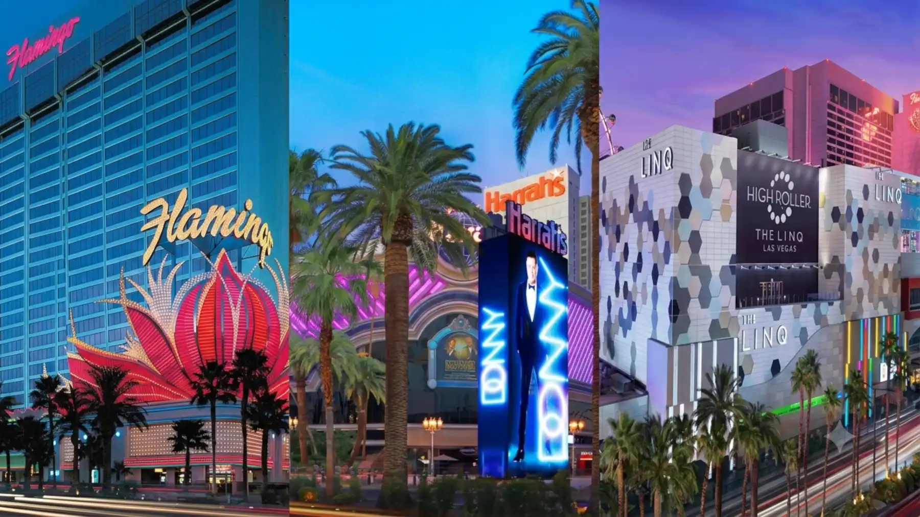 Flamingo Harrah’s and The LINQ Las Vegas hotel comparison