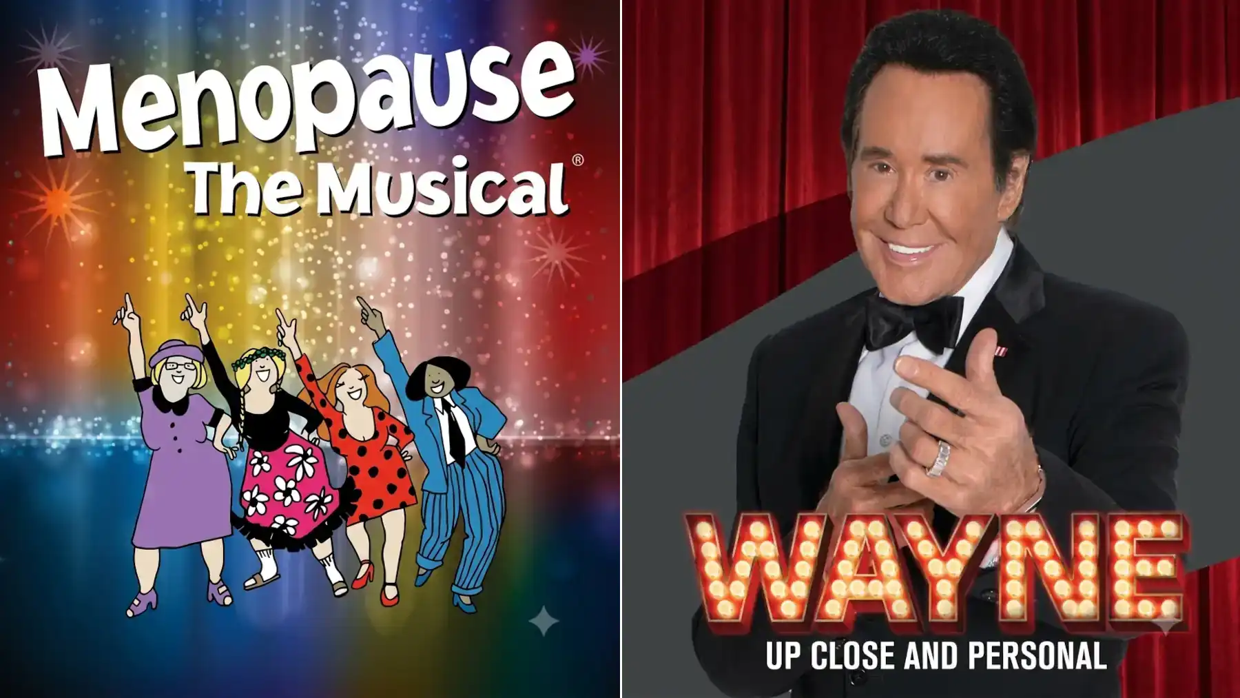 Menopause The Musical vs Wayne Newton Las Vegas show comparison