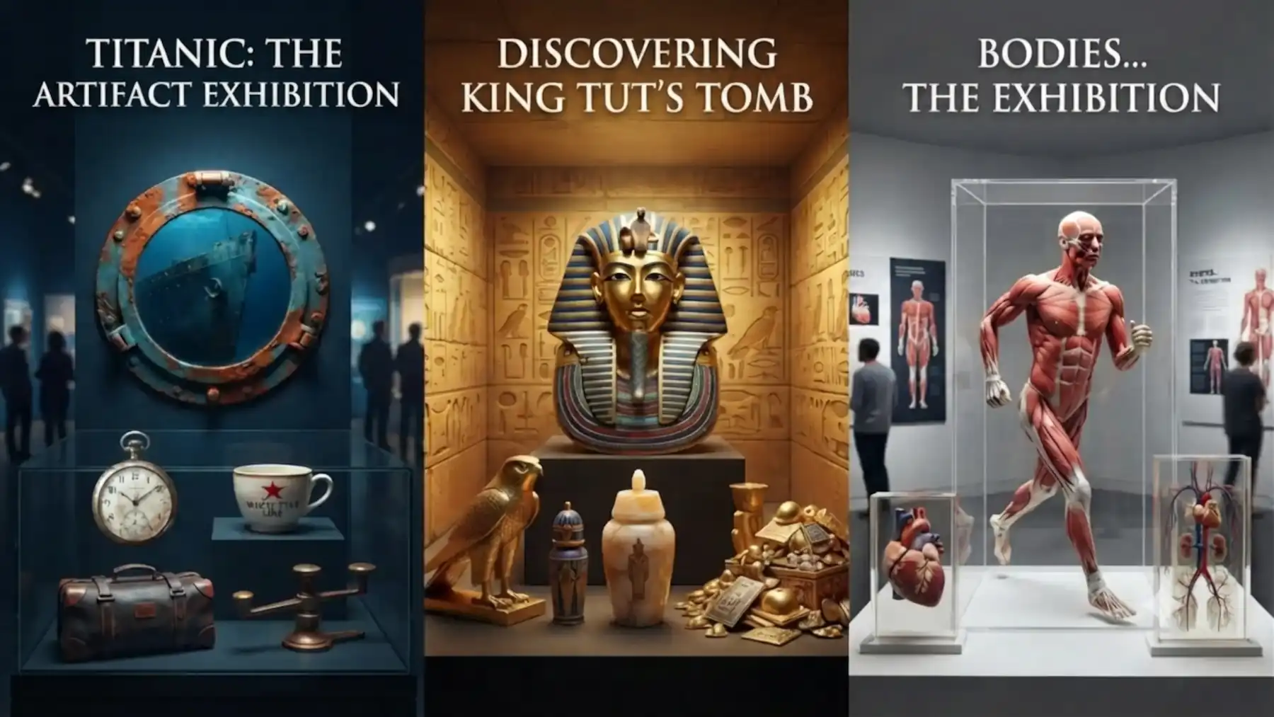 Titanic The Artifact Exhibition, Discovering King Tut's Tomb, and Bodies The Exhibition at Luxor Las Vegas