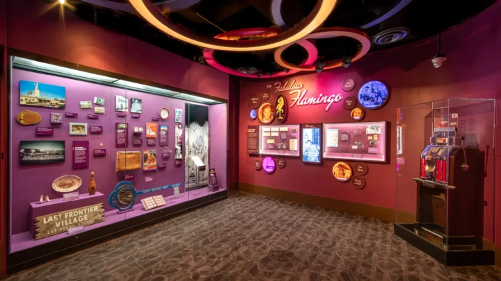 Exhibits inside The Mob Museum in Downtown Las Vegas